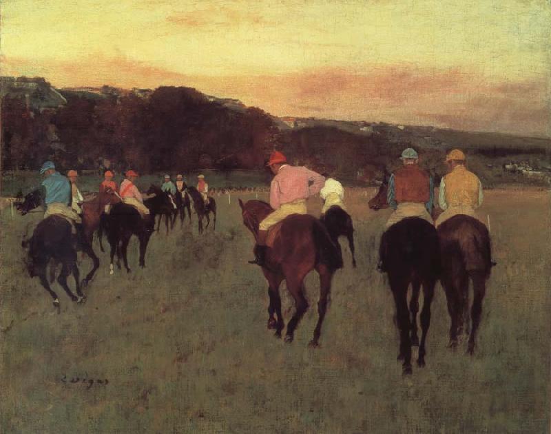 Edgar Degas Race horses in Longchamp oil painting image
